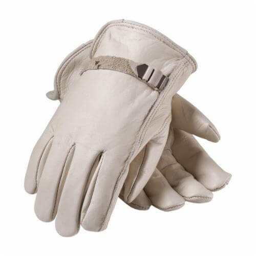 PIP® 68-158/M Superior Grade General Purpose Gloves, Drivers, M, Top Grain Cowhide Leather Palm, Top Grain Cowhide Leather, Natural