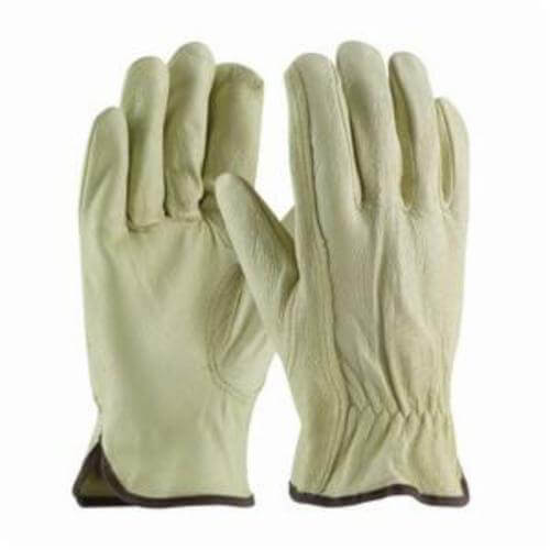 PIP® 70-360/XL Industrial Grade General Purpose Gloves, Drivers, XL, Top Grain Pigskin Leather Palm, Top Grain Pigskin Leather, Natural, Slip-On Cuff