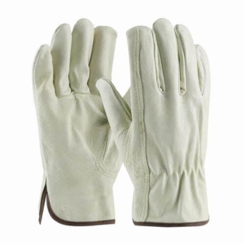 PIP® 70-368/S Premium Grade General Purpose Gloves, Drivers, S, Top Grain Pigskin Leather Palm, Top Grain Pigskin Leather, Natural