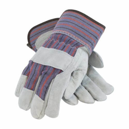 PIP® 85-7500/XL Economy Grade General Purpose Gloves, Leather Palm, Gunn Cut/Full Finger/Wing Thumb Style, XL