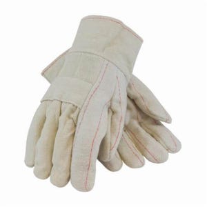PIP® 94-924 Men's Premium Grade Hot Mill Gloves, Universal, Cotton/Canvas, Natural, Cotton, Open Band Top Cuff, 10.6 in L