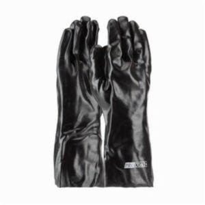 PIP® ProCoat® 58-8040 Dipped Men's Chemical-Resistant Gloves, Universal, Cotton, Black, Cotton Interlock Knit Lining, 14 in L