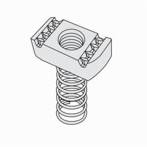 PHD S3306 EG Strut Nut with Long Spring, 3/8 in, Carbon Steel