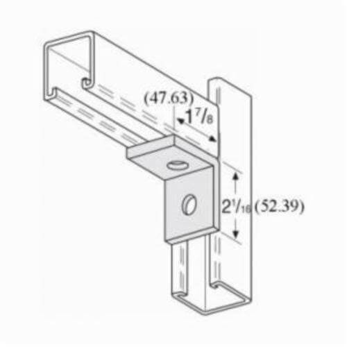 PHD S5112 EG 90° Corner Angle, 2 Holes, 2-1/16 in L x 1-7/8 in W, Carbon Steel