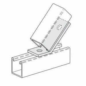 PHD S5315 EG Open Angle Connector, 2 Holes, 45° Bend, Carbon Steel