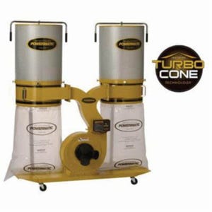 Powermatic® 1792074K PM1900TX-CK3 with 2 Micron Canister Kit, 3 hp, 230/460 VAC, 1782 CFM at 8 in/860 CFM at 6 in/236 CFM at 4 in, 86 to 92 dB