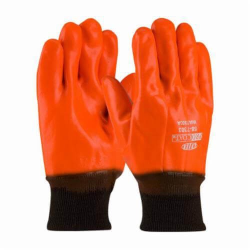 PIP® ProCoat® 58-7303 Dipped Insulated Men's Fully Coated Gloves, Universal, Hi-Viz Orange, Foam Lining, 11.2 in L