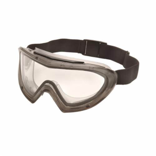 Pyramex® GG504T Direct/Indirect Protective Goggles, Anti-Fog/Anti-Scratch Clear Polycarbonate Lens, 99 % UV Protection, Elastic Strap, ANSI Z87.1+