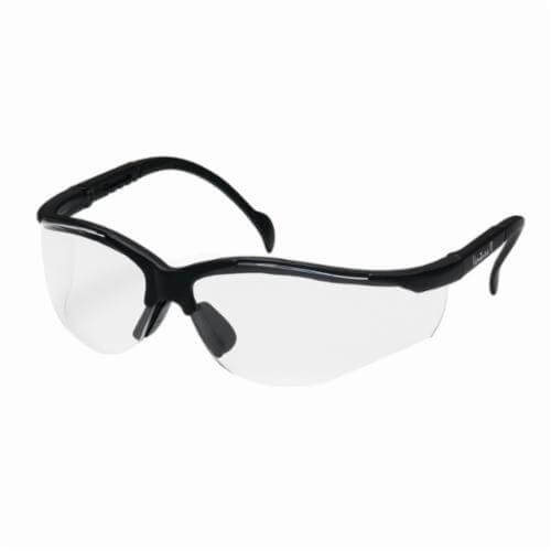 Pyramex® Venture II® SB1810S Safety Eyewear, Anti-Scratch, Clear Lens, Black, Nylon 6.6 Frame, Polycarbonate Lens