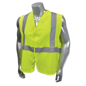 Radians® SV97E-2VGM-2X Radwear™ Custom Fire-Resistant Safety Vest, 2XL, Hi-Viz Green, Modacrylic Mesh, Hook and Loop Closure