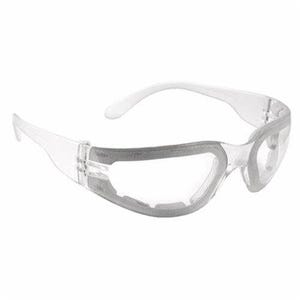 Radians® MRF111ID Mirage™ Foam Safety Eyewear, Anti-Fog/Impact-Resistant, Clear Lens, Full Framed/Wrap Around Frame, Clear, Polycarbonate Frame
