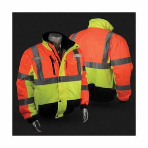 Radians® SJ12-3ZMS-5X Weatherproof Bomber Jacket with 160 g/sq-m Quilted Built-In Liner, 5XL, Multi-Color, Polyester, 62 to 64 in Chest