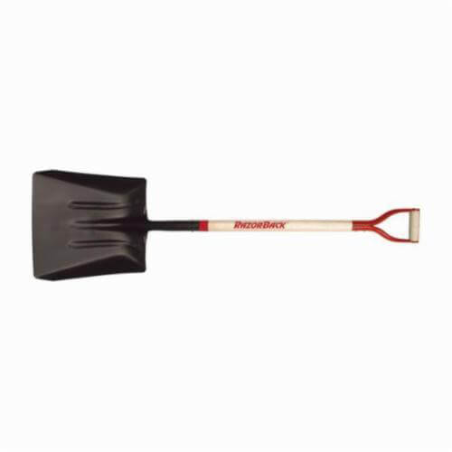 Razor-Back® 79804 Western Pattern Scoop Shovel, Steel Blade, 40 in Handle Length, Hardwood Handle