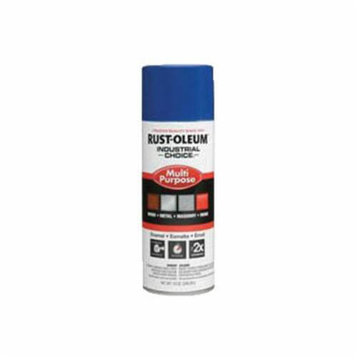 Rust-Oleum® 1624830 1600 System Multi-Purpose Enamel Spray Paint, 12 oz Container, Liquid Form, Safety Blue, 12 to 15 sq-ft/can Coverage