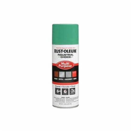 Rust-Oleum® 1633830 1600 System Multi-Purpose Enamel Spray Paint, 12 oz Container, Liquid Form, Safety Green, 12 to 15 sq-ft/can Coverage