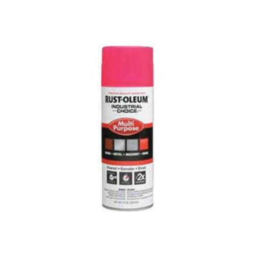 Rust-Oleum® 1659830 1600 System Multi-Purpose Enamel Spray Paint, 12 oz Container, Liquid Form, Fluorescent Pink