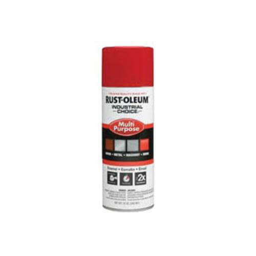 Rust-Oleum® 1660830 1600 System Multi-Purpose Enamel Spray Paint, 12 oz Container, Liquid Form, Safety Red, 12 to 15 sq-ft/can Coverage