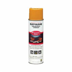 Rust-Oleum® 203033 M1800 Precision Line Water Based Inverted Marking Paint, 17 oz Container, Liquid Form, Caution Yellow