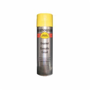 Rust-Oleum® V2143838 V2100 System Enamel Spray Paint, 15 oz Container, Liquid Form, Safety Yellow, 12 to 20 sq-ft/can Coverage
