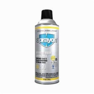 Sprayon® S00200000 LU™200 Anti-Seize Extreme Pressure Dry Film Moly Lubricant, 16 oz Aerosol Can, Liquid Form, Black, 0.71