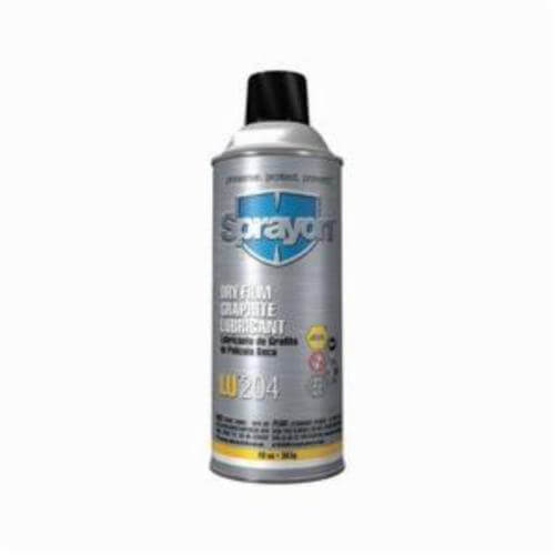 Sprayon® S00204000 LU™204L Conductive Medium Pressure Dry Film Graphite Lubricant, 16 oz Aerosol Can, Liquid Form, Black, 0.63