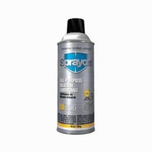 Sprayon® S00206000 LU™206 All-Purpose Light Pressure Silicone Lubricant, 16 oz Aerosol Can, Liquid Form, Clear Glass, -50 to 550°F