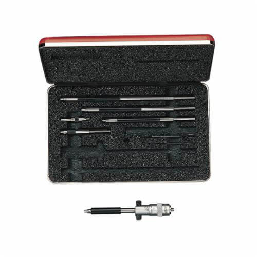 Starrett® 124BZ Solid Rod Inside Micrometer Set, 2 to 12 in, Graduations: 0.001 in, Steel