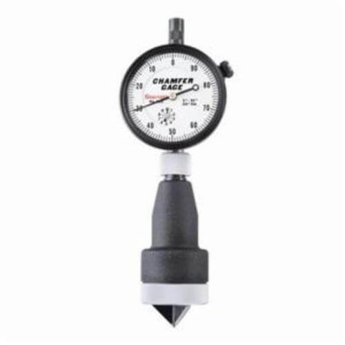 Starrett® 683-3Z Internal Chamfer Gage, 0 to 1 in Measuring, Graduations 0.001 in, 3-Blade Plunger, 2-19/64 in dia