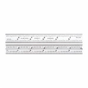 Starrett® CB6-16R Combination Square Blade, 6 in L Hardened and Tempered Steel Blade, 1 pc, #16R - Quick-Reading