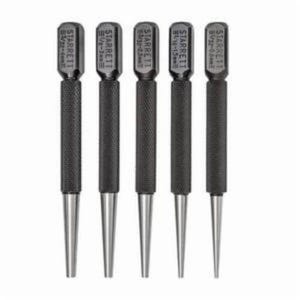 Starrett® S800PC Nail Punch Set, 1/32 to 5/32 in Punch, 5 pc