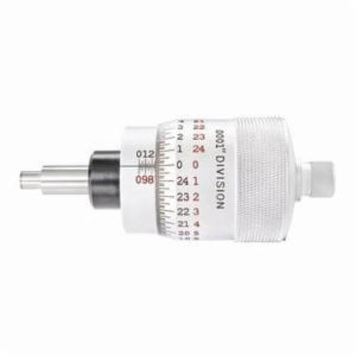 Starrett® T468XSP-1 68 Series Direct Reading Large Micrometer Head, 0 to 1 in, Graduations: 0.0001 in, Carbide Tip, Satin Chrome