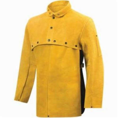 Steiner® 8213-X Standard Welding Cape Sleeves with 20 in Bib, XL, Bourbon, Standard Side Split Cowhide Leather/Kevlar® Stitching