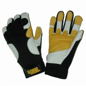 Tillmanâ„¢ 1490 Work Glove, Super Premium Grade, Truefitâ„¢, Grain Goatskin Leather Palm, Gold/Pearl