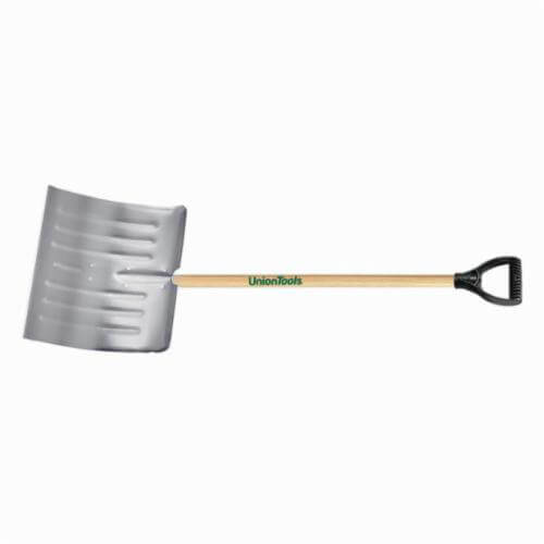UnionTools® 1640400 Snow Shovel, 14-1/2 in H x 18 in W, Aluminum Blade