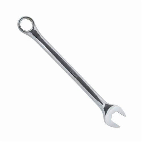 Urrea® 1258 Combination Wrench, 1-13/16 in, 12 Points, 15° Offset, 24-3/4 in OAL, Forged Alloy Steel, Polished Chrome/Nickel Plated