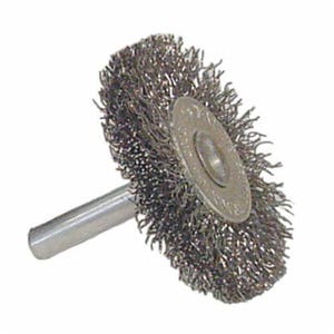 Weiler® 36208 Vortec Pro® Radial Wheel Brush, 1-1/2 in dia Brush, 0.118 in dia Crimped Filament/Wire