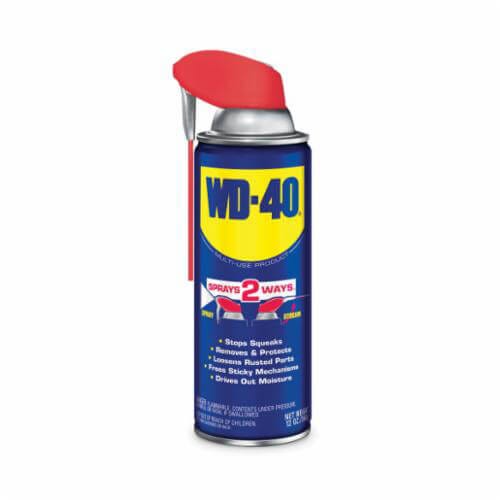 WD-40® 490057 Multi-Use Smart Straw Lubricant, 12 oz Aerosol Can, Liquid, Light Amber, 0.8