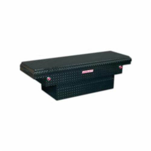 Weather Guard® 131-5-01 Compact Low Profile Saddle Box, 18-1/2 in H x 20-1/4 in W x 66 in D, 8.7 cu-ft, Gloss Black
