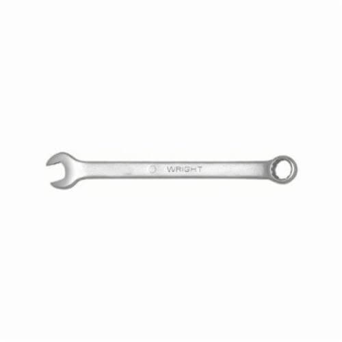 WrightGrip™ 11-15MM Flat Stem Combination Wrench, 15 mm, 12 Points, 15° Offset, 209.25 mm OAL, Alloy Steel, ASME B107.100