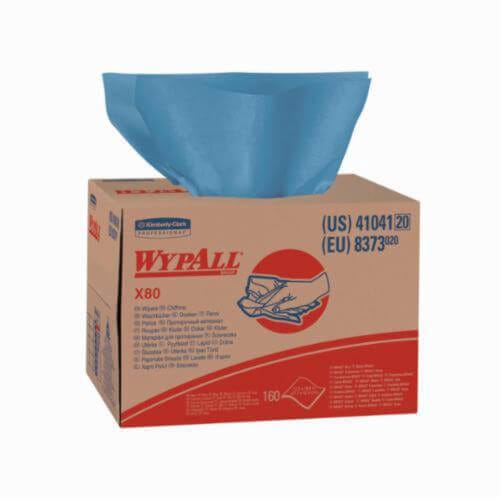 WypAll* 41041 ShopPro® X80 Disposable Wiper, Hydroknit*, Blue