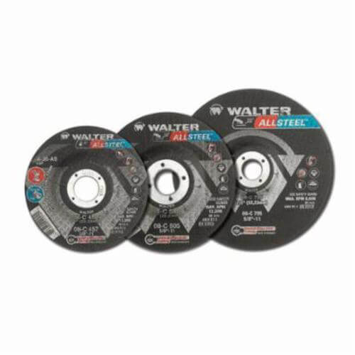 Walter Surface Technologies Allsteel™ 08C700 Flat General Purpose Depressed Center Wheel, 7 in dia x 1/4 in Thick, 7/8 in Center Hole