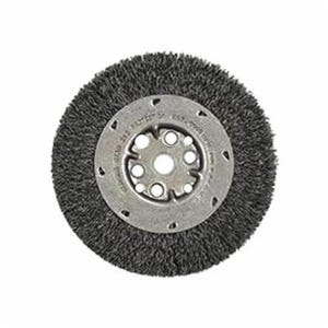 Weiler® 01505 High Density Medium Face Wheel Brush, 6 in dia Brush, 3/4 in W Face, 0.014 in dia Crimped Filament/Wire