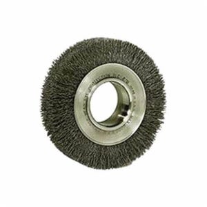 Weiler® 06070 Medium Face Wheel Brush, 6 in dia Brush, 1 in W Face, 0.0118 in dia Crimped Filament/Wire, 2 in Arbor Hole