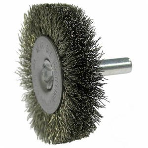 Weiler® 17974 Radial Wheel Brush, 2 in dia Brush, 0.008 in dia Crimped Filament/Wire