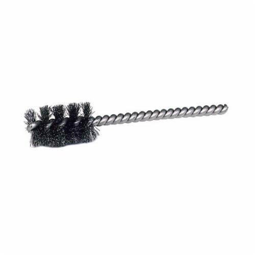 Weiler® 21083 Round Wire Power Tube Brush, 1/2 in dia x 1 in L, 3-1/2 in OAL, 0.005 in dia Filament/Wire, SS Fill