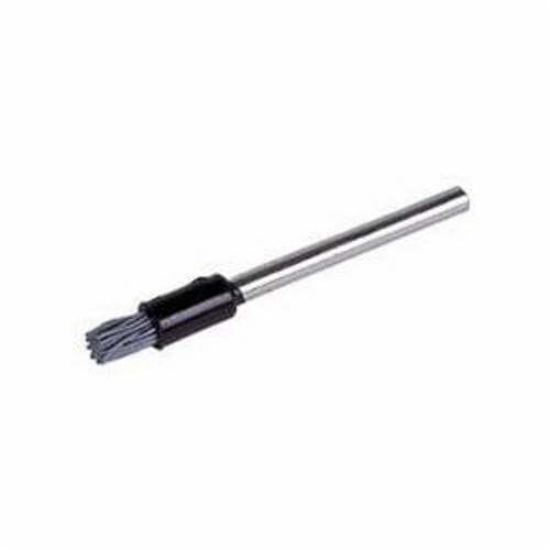 Weiler® 26138 Miniature End Brush, 1/4 in dia Brush, Crimped, 0.018 in dia Filament/Wire, Silicon Carbide Fill, 3/8 in L Trim
