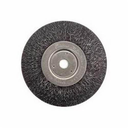Weiler® 35105 Polyflex® Encapsulated Narrow Face Wheel Brush, 6 in dia Brush, 1/2 in W Face, 0.0104 in dia Crimped Filament/Wire