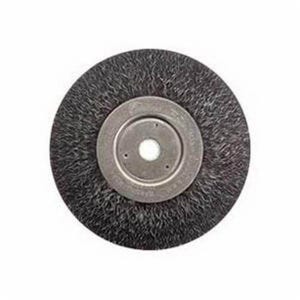 Weiler® 35105 Polyflex® Encapsulated Narrow Face Wheel Brush, 6 in dia Brush, 1/2 in W Face, 0.0104 in dia Crimped Filament/Wire