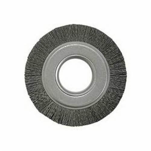 Weiler® 86123 Nylox® Burr-Rx® Composite Wheel Brush, 6 in dia Brush, 3/4 in W Face, 0.026 in dia Crimped/Round Filament/Wire