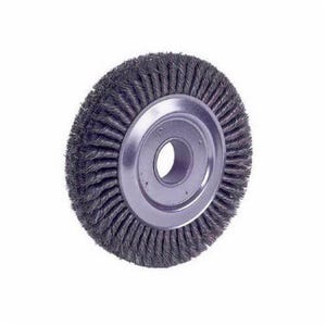 Weiler® 94008 4-Section Wheel Brush, 10 in dia Brush, 1-3/4 in W Face, 0.023 in dia Cable Twist Knot Filament/Wire